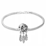 Bransoletki - Bransoletka srebrna 21 cm do Pandora CHARMS B139 - miniaturka - grafika 1
