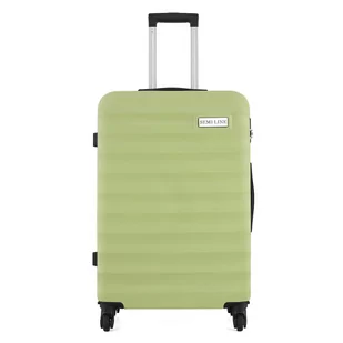 Walizka kabinowa podróżna na kółkach w paski 26" - oliwkowy Semi Line - Walizki - miniaturka - grafika 1