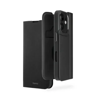 Hama Etui na telefon komórkowy iPhone 16 (etui na telefon komórkowy, etui z przegródką na karty, sztuczna skóra, metalowe elementy, funkcja stojaka, dodatkowa ochrona wyświetlacza i aparatu, z - Etui i futerały do telefonów - miniaturka - grafika 1