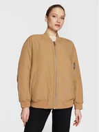 Kurtki damskie - Calvin Klein Kurtka bomber K20K205001 Brązowy Relaxed Fit - miniaturka - grafika 1