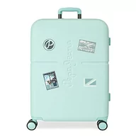 Walizki - Pepe Jeans Klatka piersiowa średnia walizka niebieska 48 x 70 x 28 cm, sztywny ABS, wbudowany zamek TSA, 79 l, 9 podwójnych kół - miniaturka - grafika 1