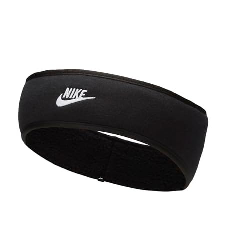 Nike W Club polarowa opaska na czoło dla kobiet w kolorze czarnym/białym, rozmiar: ONE Size, N.100.4360.010.OS