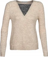 Swetry damskie - ONLY DAMSKI SWETER BEŻOWY Z KORONKĄ DZIANINOWY L JSE - miniaturka - grafika 1