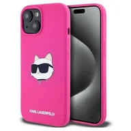 Etui i futerały do telefonów - Karl Lagerfeld Silicone Choupette Head MagSafe - Etui iPhone 15 Plus / 14 Plus (różowy) - miniaturka - grafika 1