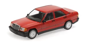 Minichamps Mercedes Benz 190E (W201)  1982 Red 1:18 155037000 - Samochody i pojazdy dla dzieci - miniaturka - grafika 1