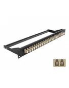 Złącza, przejściówki, adaptery - Delock 19″ Lwl Panel Krosowy 24 Porty Lc Duplex Beżowy - miniaturka - grafika 1