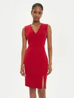Sukienki - Fracomina Sukienka koktajlowa FQ24WD1008W42901 Czerwony Slim Fit - miniaturka - grafika 1