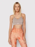 Bielizna sportowa damska - Reebok Biustonosz sportowy Workout Ready H65610 Beżowy - miniaturka - grafika 1
