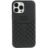 Etui i futerały do telefonów - Audi Genuine Leather iPhone 13 Pro Max 6.7" czarny/black hardcase AU-TPUPCIP13PM-Q8/D1-BK - miniaturka - grafika 1