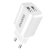 Ładowarki do telefonów - Dudao ładowarka sieciowa EU 2x USB 5V/2.4A biały (A2EU white) - miniaturka - grafika 1