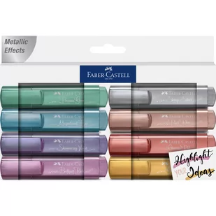 Faber Castell Zakreślacz metaliczny 8 kolorów FABER CASTELL - Przybory szkolne - miniaturka - grafika 1