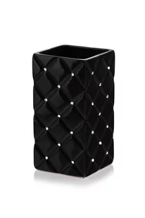Ceramiczny wazon Glamour 26 x 14 x 26 cm czarny - Donice - miniaturka - grafika 1