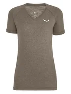 Koszulki sportowe damskie - Salewa Koszulka funkcyjna "Puez Mel Dry" w kolorze khaki - miniaturka - grafika 1