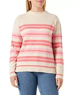 Swetry damskie - So Cosy Damski sweter 5002/8026, Patch beżowy/czerwony, 40, Patch Beige/Red, 40 - miniaturka - grafika 1