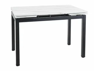Stół Gd017 110(170)X74 Czarny Mat / Biały Efekt Marmuru - Stoły - miniaturka - grafika 1
