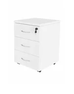 Szafki biurowe - Kontenerek pod biurko na kółkach biały, do biura, do domu - miniaturka - grafika 1