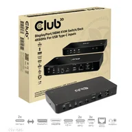 Przełączniki KVM - CLUB3D CSV-1585 przełącznik KVM Czarny - miniaturka - grafika 1