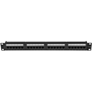 Lanberg Patch panel 24 port 1U kat.6A czarny PPUA-1024-B - Szafy rack - miniaturka - grafika 1