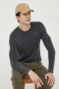 Guess sweter męski kolor szary lekki - Swetry męskie - miniaturka - grafika 1