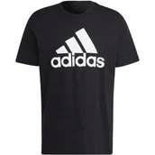 Koszulki męskie - Koszulka męska adidas Essentials Single Jersey Big Logo czarno-biała IC9347 - miniaturka - grafika 1