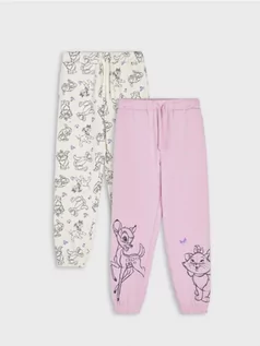 Spodnie i spodenki dla dziewczynek - Sinsay - Spodnie dresowe Disney 2 pack - niebieski - grafika 1