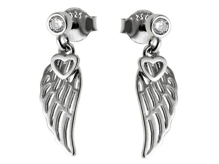 Kolczyki Srebrne Skrzydła Wings Skrzydełka K2244