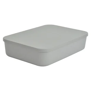 Szary plastikowy pojemnik z pokrywką 35,5x25,5x8 cm – Homéa - Pudła i pojemniki do przechowywania - miniaturka - grafika 1