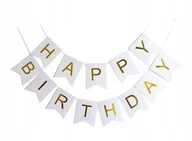 Dekoracje sali - BANER GIRLANDA DEKORACJA URODZINY HAPPY BIRTHDAY - miniaturka - grafika 1
