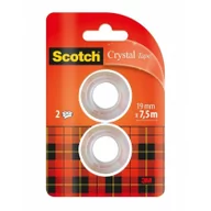 Taśmy klejące - Scotch Taśma biurowa Crystal 19 mm 2 szt. - miniaturka - grafika 1