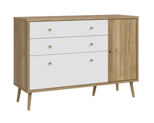 Komoda EasyKlix Harllson Hltk221Rec-M807 Dąb Mauvella / Biały - Inne meble do salonu - miniaturka - grafika 1
