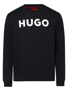 HUGO Męska bluza nierozpinana Mężczyźni Materiał dresowy niebieski nadruk, S - Bluzy męskie - miniaturka - grafika 1