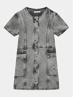 Sukienki i spódniczki dla dziewczynek - Calvin Klein Jeans Sukienka jeansowa IG0IG02284 Szary Regular Fit - miniaturka - grafika 1