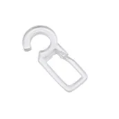 Akcesoria do wystroju okien - Agrafka na kółko biała - 10 sztuk - miniaturka - grafika 1