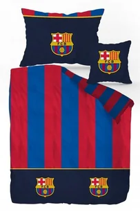 Pościel 140x200 FC Barcelona FCB Barca Futbol Piłka Nożna + poszewka 40x40 - Pościel - miniaturka - grafika 1