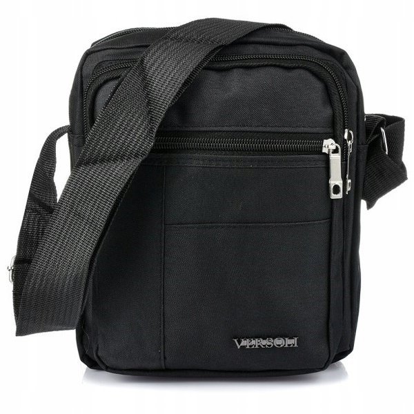 Torba Saszetka Męska Na Ramię Sportowa Torebka Raportówka Pojemna Czarna