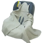 Otulacze - OTULACZ DO FOTELIKA NOSIDEŁKA MUŚLINOWY Z KAPTURKIEM KOCYK Kerstin - miniaturka - grafika 1