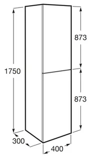 Roca Delta Słupek boczny 40x30x175 cm ciemny wiąz A857635511 - odbiór osobisty: Kraków, Warszawa - Szafki łazienkowe - miniaturka - grafika 1