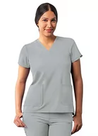 Koszule damskie - Adar Uniforms Damska koszula medyczna A6008SLVXL, srebrna szara, XL - miniaturka - grafika 1