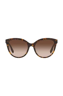 Okulary przeciwsłoneczne - Burberry okulary przeciwsłoneczne damskie kolor brązowy - grafika 1