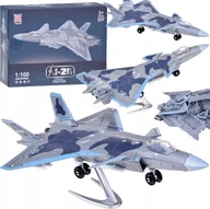 Klocki - Jokomisiada Zestaw klocków samolot bojowy J-20 model 1:100 ZA5026 - miniaturka - grafika 1