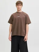 Koszulki męskie - Jack & Jones Koszulka w kolorze brązowym - miniaturka - grafika 1