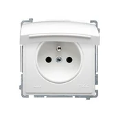 Gniazdka elektryczne - LEDart pojedyncze hermetyczne IP44 białe BMGZ1B.01/11 Kontakt-Simon Basic - miniaturka - grafika 1