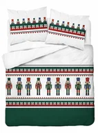 Pościel - Pościel 160x200 Świąteczna zielona biała dziadek do orzechów 5261 B Bawełna 2024 - miniaturka - grafika 1