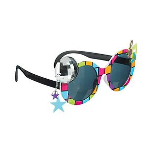 Amscan Okulary Disco Lata 70-te 250487-55 - Dodatki do strojów karnawałowych - miniaturka - grafika 1