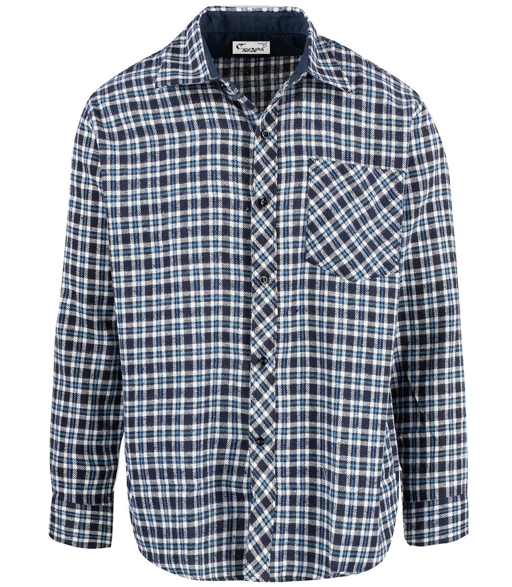 Męska koszula w kratę bawełna REGULAR FIT-42/43