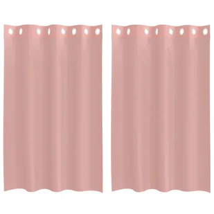 vidaXL Zasłony woalowe z przelotkami 2 szt. Różowe 140x175 cm - Zasłony vidaXL Zasłony woalowe z przelotkami 2 szt. Różowe 140x175 cm - Zasłony - miniaturka - grafika 1