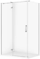 Meble łazienkowe - SET C595 KABINA CITY LEWA CHROM 120X90X195+TAKO SLIM BIAŁY MAT WIR - miniaturka - grafika 1