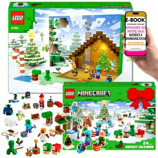 LEGO MINECRAFT Kalendarz Adwentowy Dla Dzieci 2025 NA BOŻENARODZENIE Alex, Steve i Creeper™ (21280) Dla Wnuczka Syna Chłopca + EBOOK-3 - Ozdoby bożonarodzeniowe - miniaturka - grafika 1