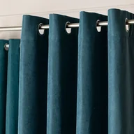 Zasłony - Zasłona welurowa gotowa na przelotkach, rozmiar 140x250 cm, kolor morski - miniaturka - grafika 1