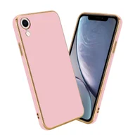 Etui i futerały do telefonów - Pokrowiec Do Apple iPhone XR Etui w Glossy Róż - Złoto TPU Silikonowe Obudowa Case Cover Cadorabo - miniaturka - grafika 1